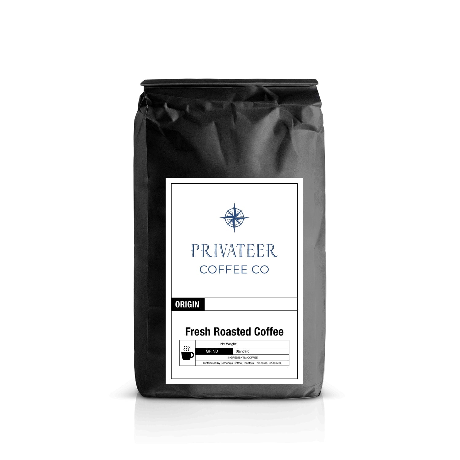 The Privateer Coffee Co. 6 Bean Blend — dark roast coffee blend — front package