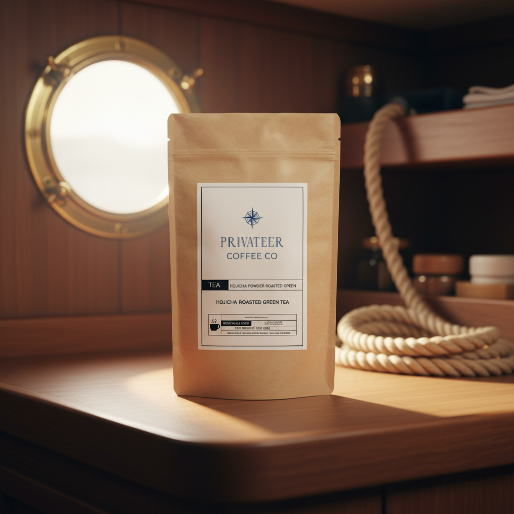 The Privateer Coffee Co. Hojicha — roasted green tea powder — front package